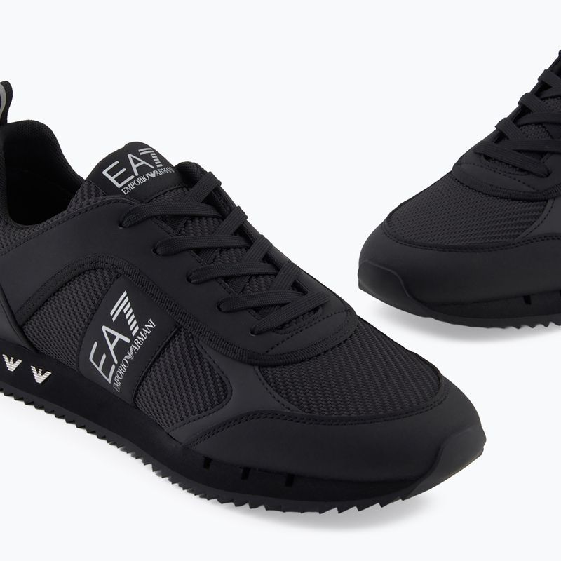 Încălțăminte EA7 Emporio Armani Black & White Carbon triple black / silver logo 13