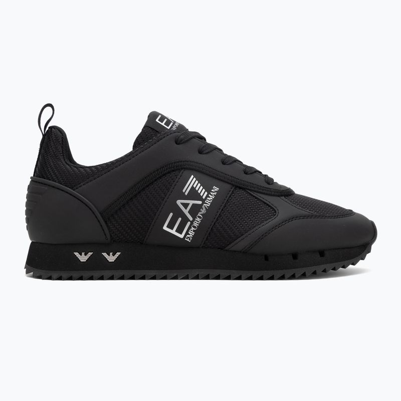 Încălțăminte EA7 Emporio Armani Black & White Carbon triple black / silver logo 2