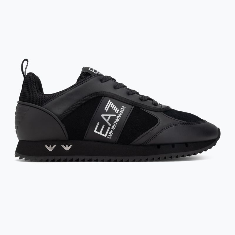 Încălțăminte EA7 Emporio Armani Black & White Suede triple black micropunch 2