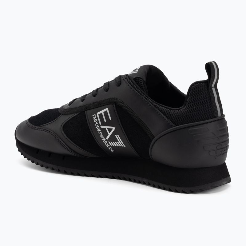 Încălțăminte EA7 Emporio Armani Black & White Suede triple black micropunch 3