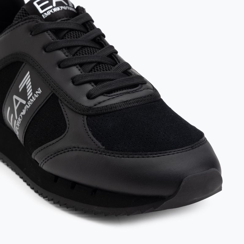 Încălțăminte EA7 Emporio Armani Black & White Suede triple black micropunch 7