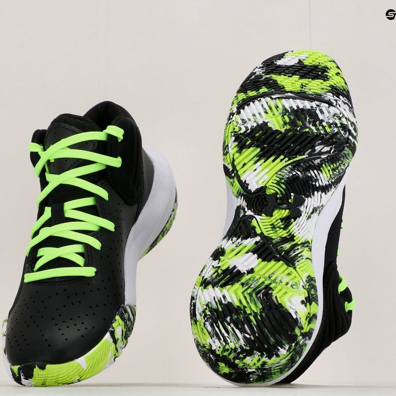 Under Armour GS Jet '21 pantofi de baschet pentru copii negru-verde 3024794 11