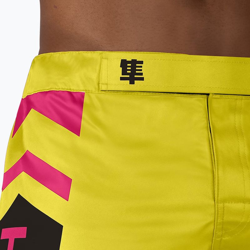 Pantaloni scurți de antrenament Hayabusa Icon Fight yellow/blue 5