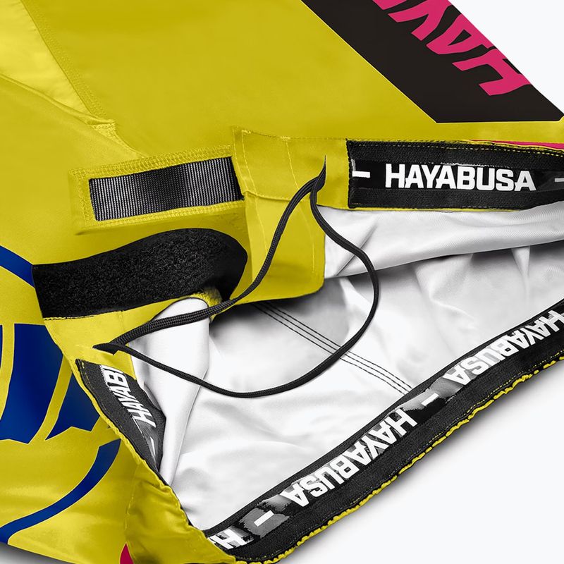 Pantaloni scurți de antrenament Hayabusa Icon Fight yellow/blue 6