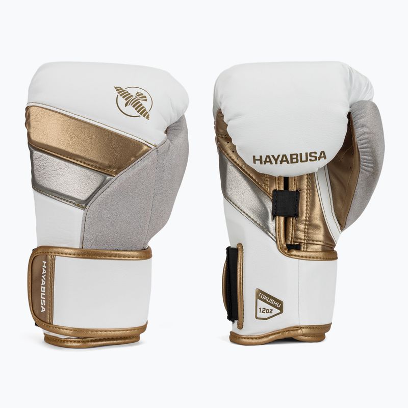 Mănuși de box Hayabusa T3 white/gold 2