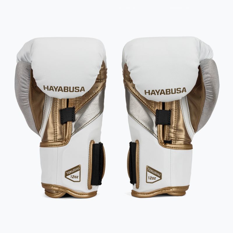 Mănuși de box Hayabusa T3 white/gold 3