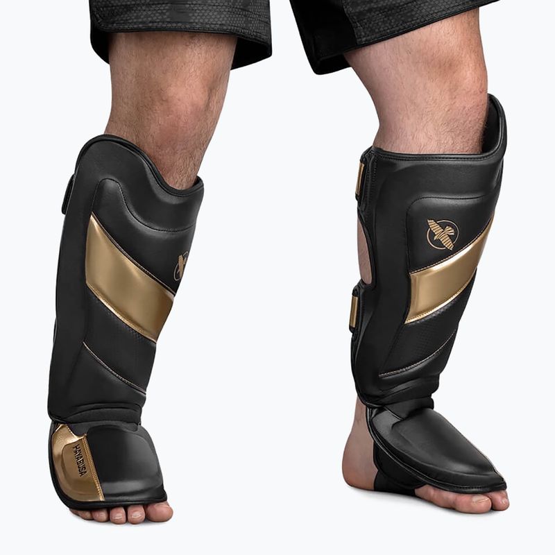 Hayabusa T3 Striking Shin Guards negru/auriu T3SSG protecții pentru tibie T3SSG 2