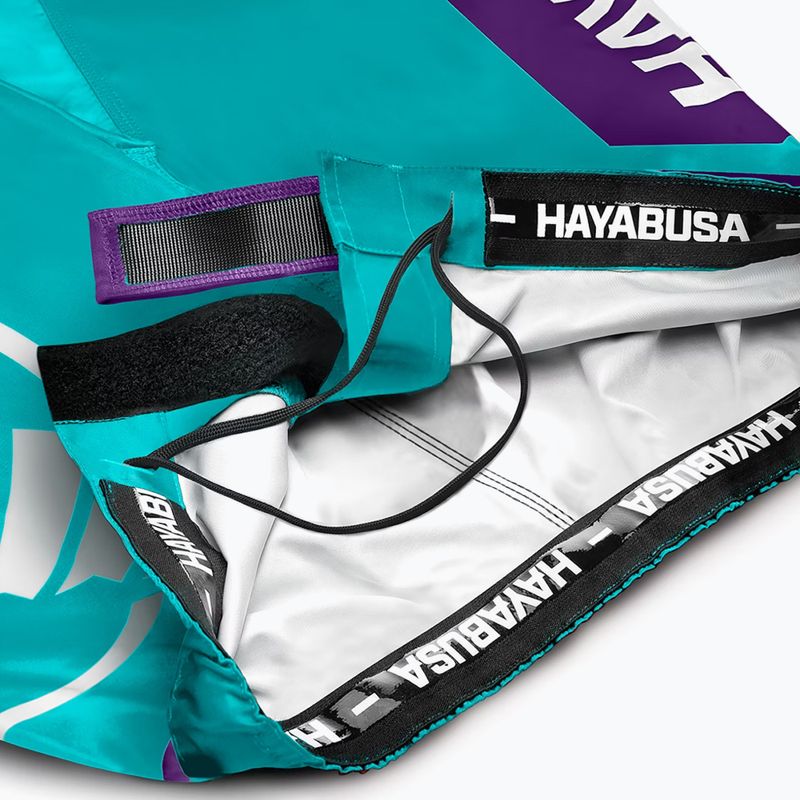 Pantaloni scurți de antrenament Hayabusa Icon Fight teal/white 6