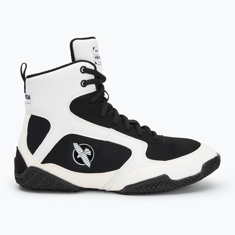Încălțăminte de box pentru bărbați Hayabusa Pro Boxing black white 2