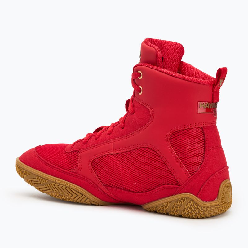 Încălțăminte de box pentru bărbați Hayabusa Pro Boxing black red 3