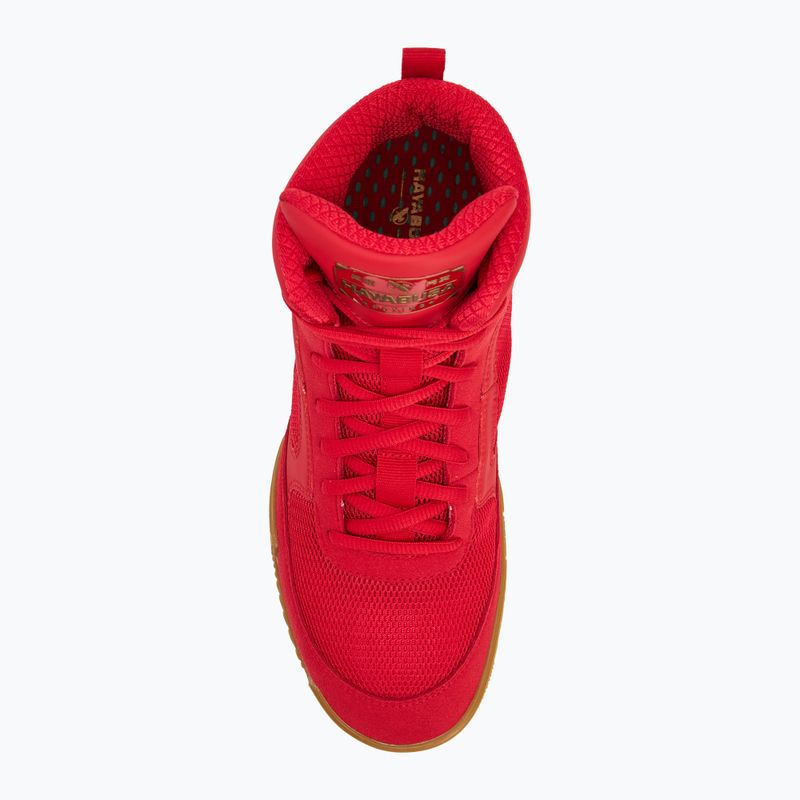 Încălțăminte de box pentru bărbați Hayabusa Pro Boxing black red 5