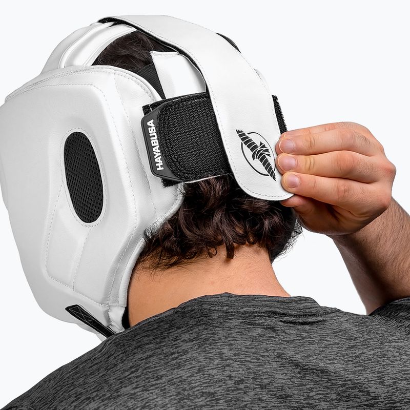 Cască de box Hayabusa T3 Headgear white/black 7