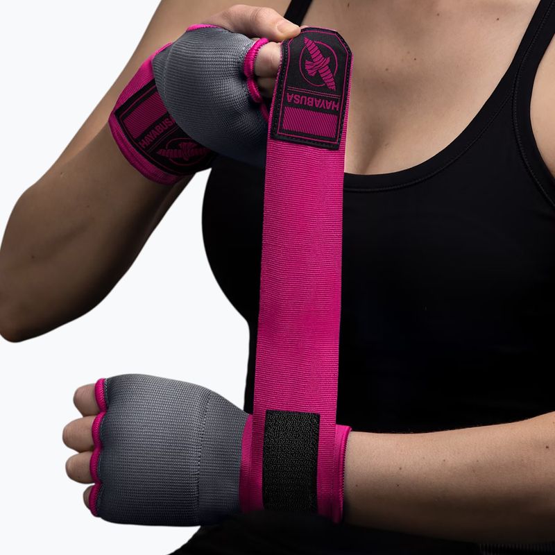 Mănuși interne Hayabusa Quick Gel Hand Wraps grey/pink 5