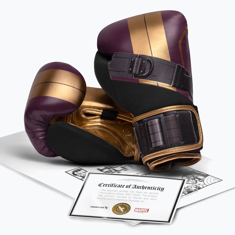 Mănuși de box Hayabusa Marvel's Batroc purple/gold 9