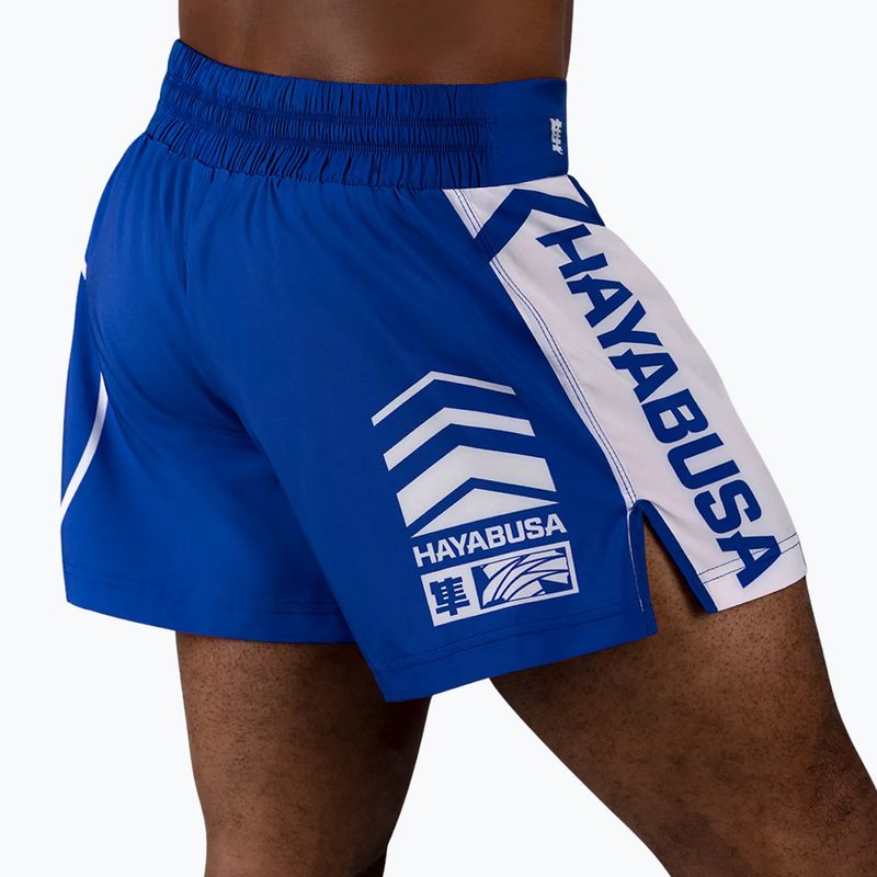 Pantaloni scurți de antrenament pentru bărbați Hayabusa Icon Kickboxing blue/white 4