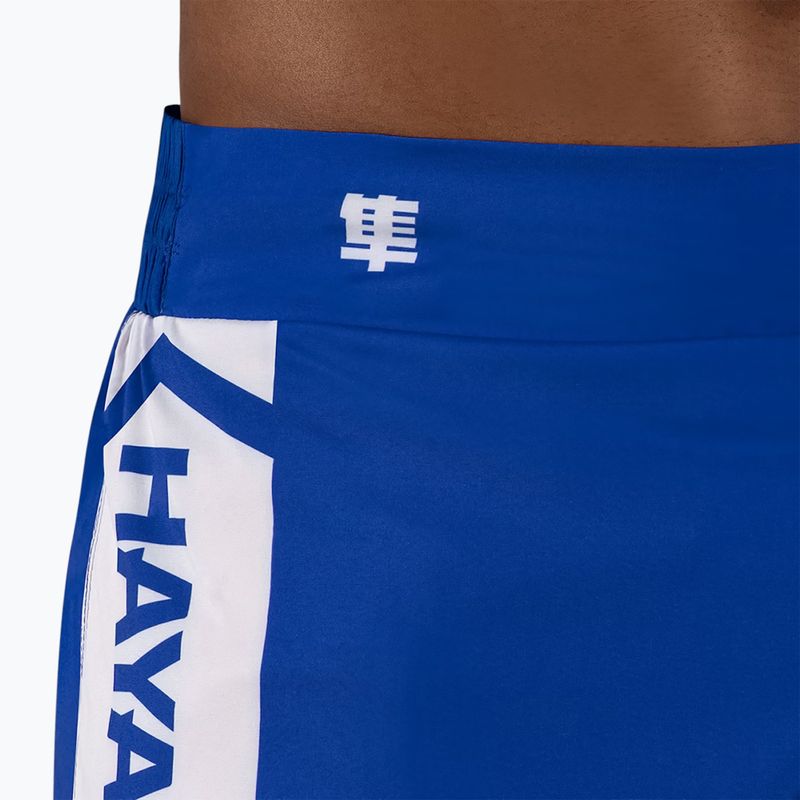 Pantaloni scurți de antrenament pentru bărbați Hayabusa Icon Kickboxing blue/white 6