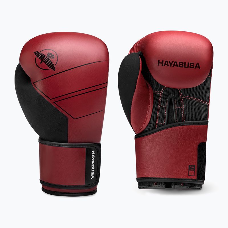 Hayabusa S4 Mănuși de box roșii din piele