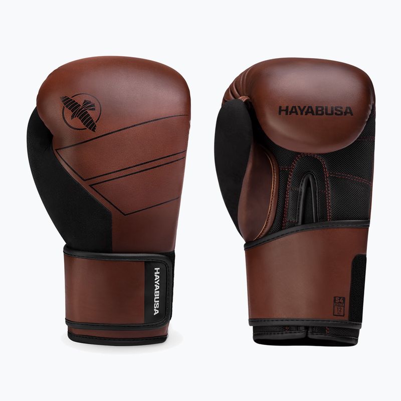 Hayabusa S4 Mănuși de box din piele maro S4LBG