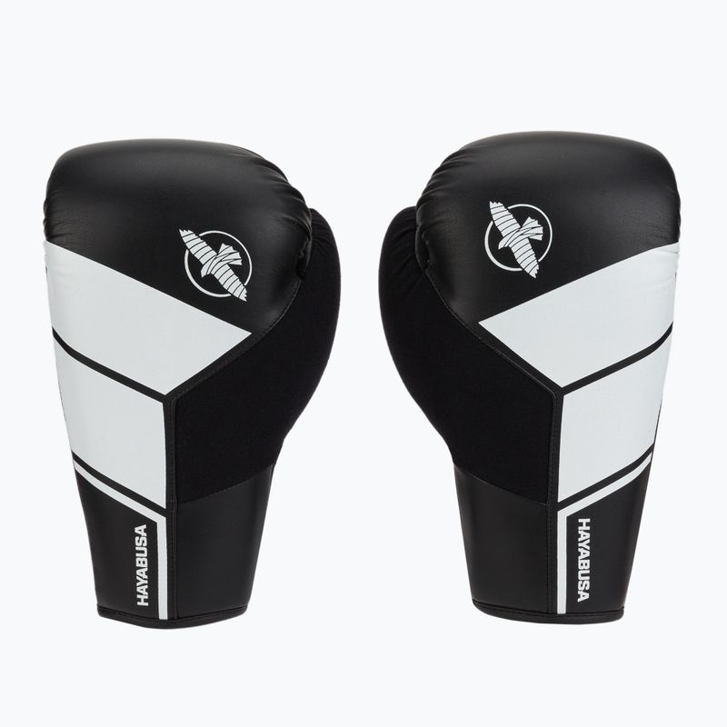 Hayabusa S4 Lace Up mănuși de box alb S4LACBG-BK