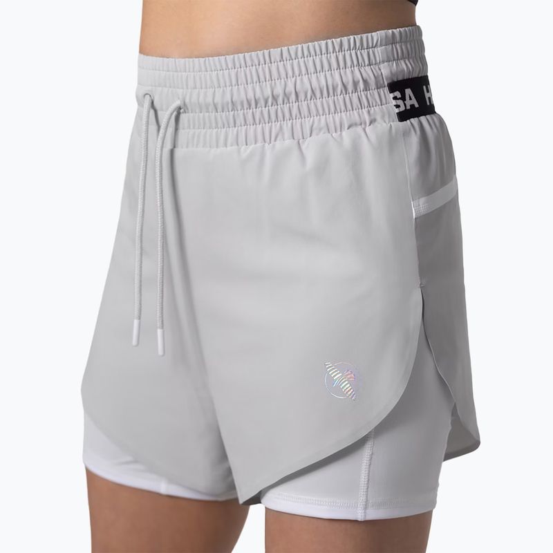 Pantaloni scurți de antrenament pentru femei Hayabusa Mid Rise Layered grey