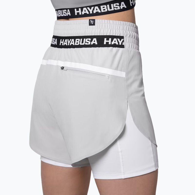 Pantaloni scurți de antrenament pentru femei Hayabusa Mid Rise Layered grey 3
