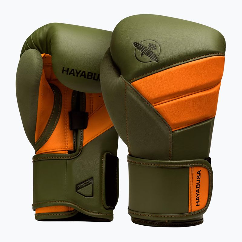 Mănuși de box Hayabusa T3 green/orange