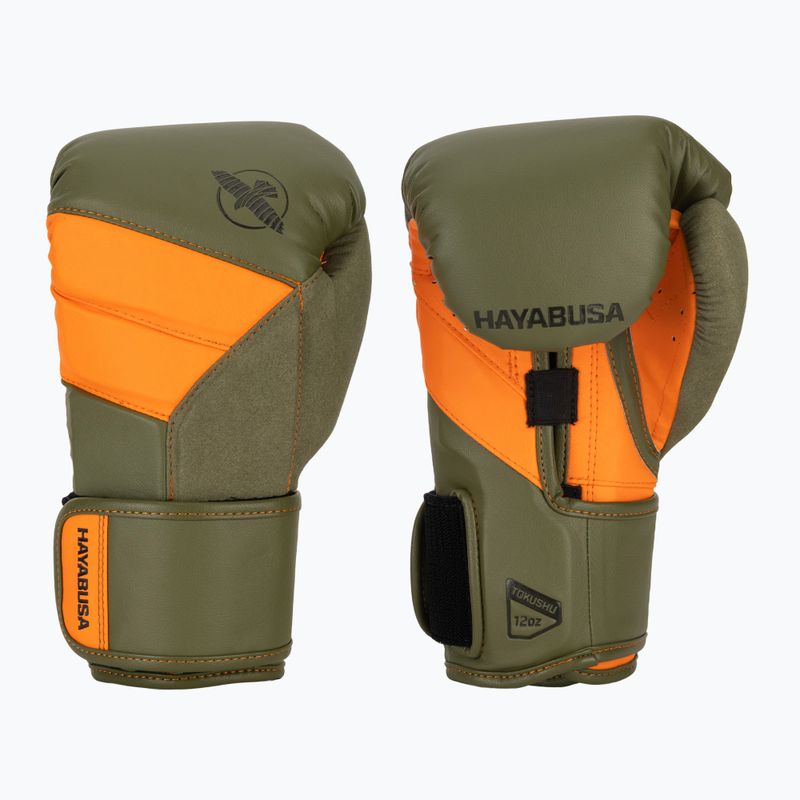 Mănuși de box Hayabusa T3 green/orange