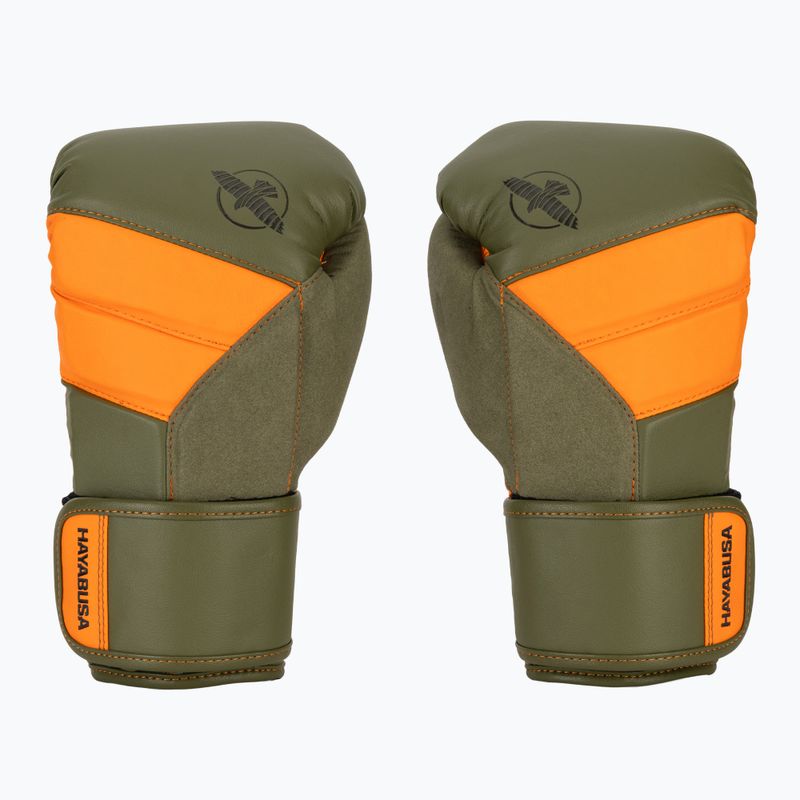 Mănuși de box Hayabusa T3 green/orange 2