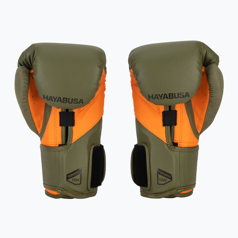 Mănuși de box Hayabusa T3 green/orange 3
