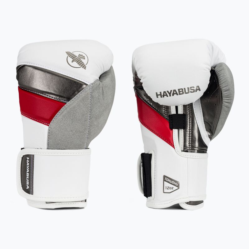 Mănuși de box Hayabusa T3 white/red