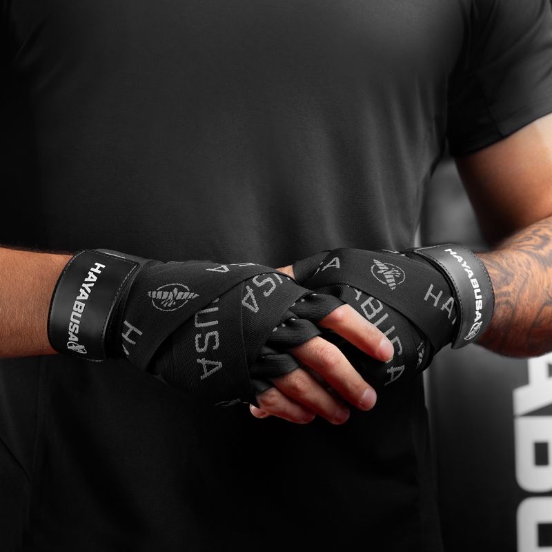 Bandaje de box Hayabusa Premium Jacquard Handwraps 450 cm black 4