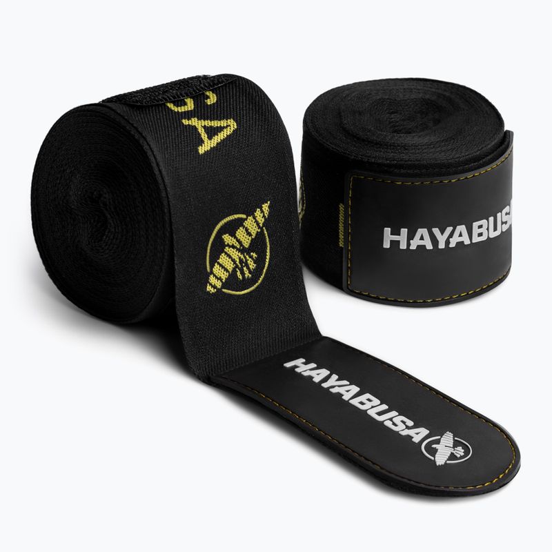 Bandaje de box Hayabusa Premium Jacquard Handwraps 450 cm black/gold