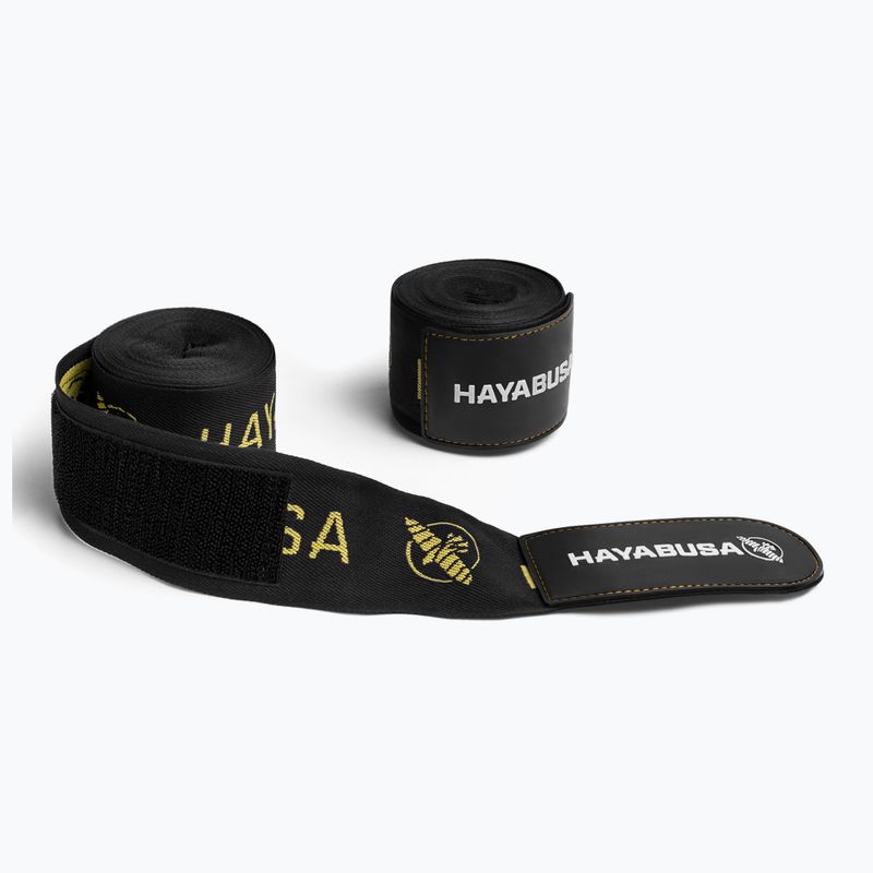 Bandaje de box Hayabusa Premium Jacquard Handwraps 450 cm black/gold 2