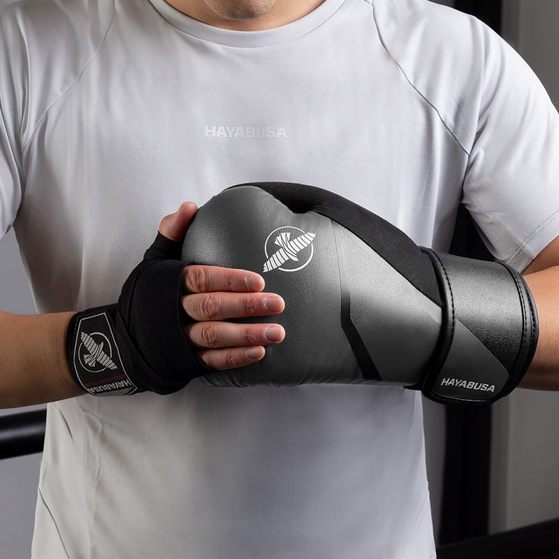 Mănuși de box Hayabusa E1 Boxing grey/black 16