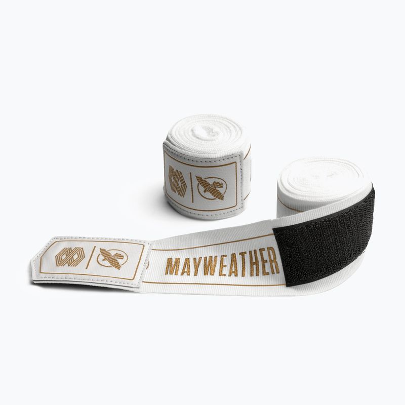 Învelișuri de box Hayabusa Mayweather Stretch Hand Wraps 450 cm white/gold 2
