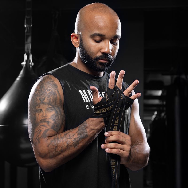 Învelișuri de box Hayabusa Mayweather Stretch Hand Wraps 450 g black/gold 5