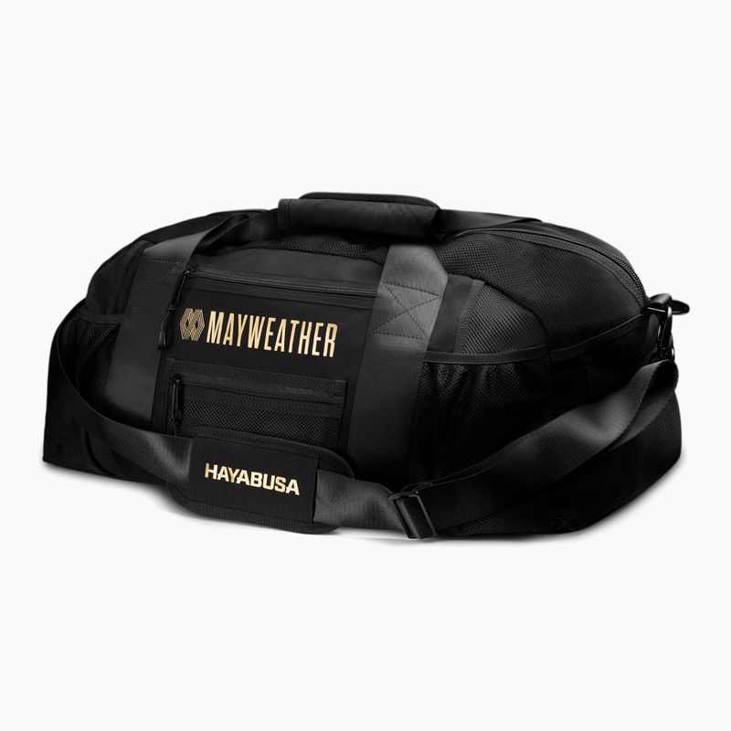 Geantă de antrenament Hayabusa Mayweather Mesh Gym Bag 70 l black/gold