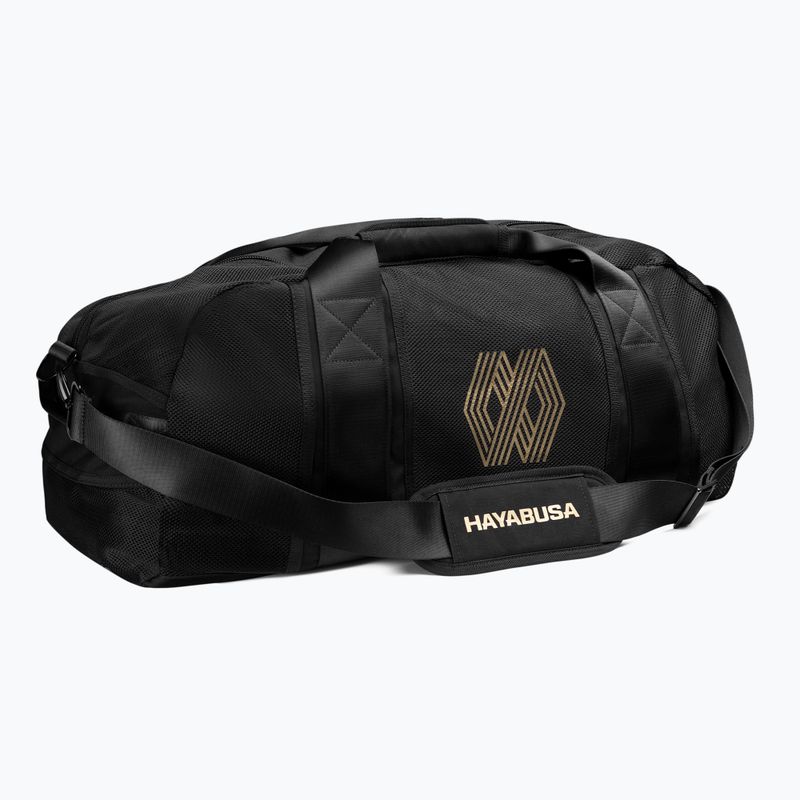 Geantă de antrenament Hayabusa Mayweather Mesh Gym Bag 70 l black/gold 2
