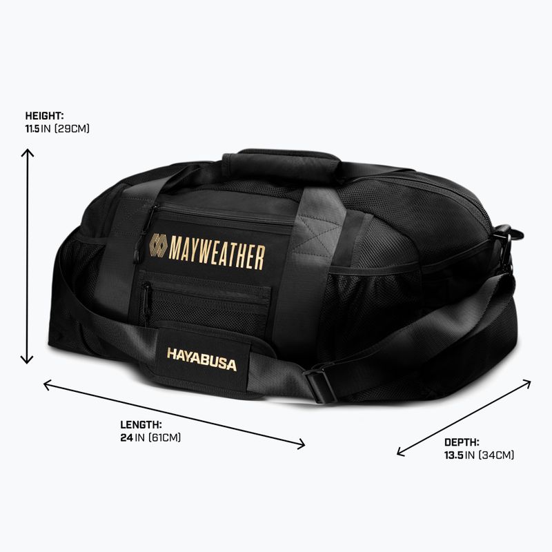 Geantă de antrenament Hayabusa Mayweather Mesh Gym Bag 70 l black/gold 3