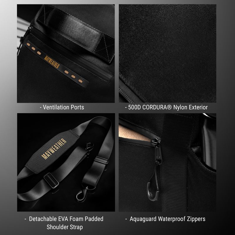 Geantă de antrenament Hayabusa Mayweather Airstream Duffle Bag 50 l black/gold 10