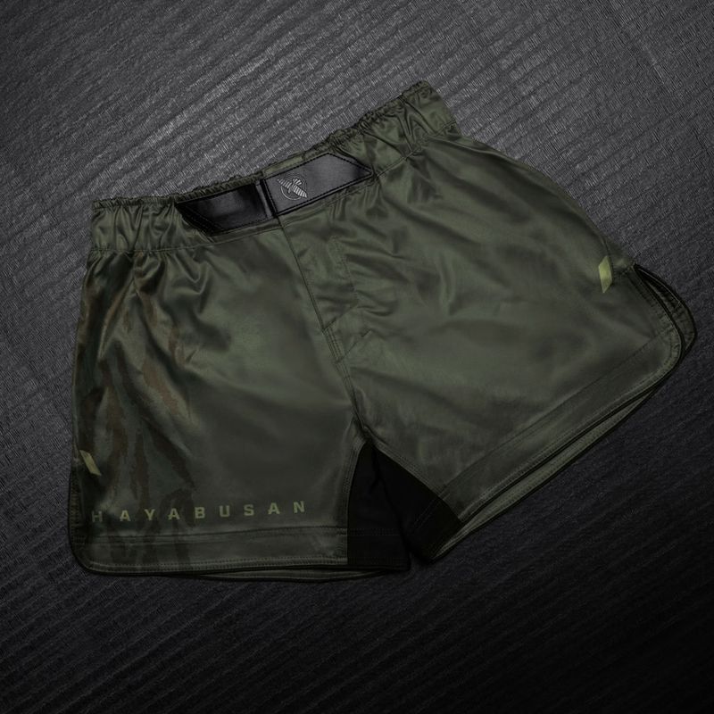 Pantaloni scurți de antrenament pentru bărbați Hayabusa Apex Fight Mid green 3
