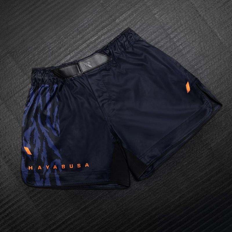 Pantaloni scurți de antrenament pentru bărbați Hayabusa Apex Fight Mid navy/orange 3