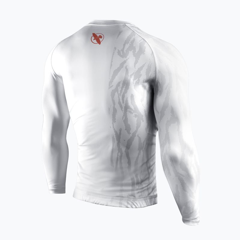 Rashguard longsleeve pentru bărbați Hayabusa Apex Rash Guard white/coral 2