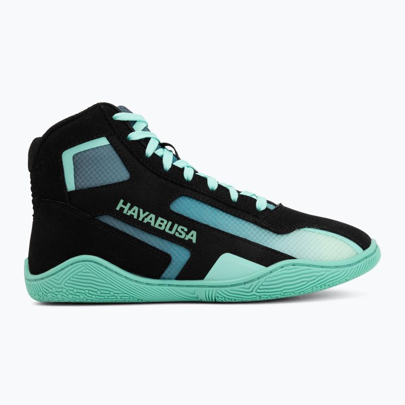Încălțăminte de box Hayabusa Surge black/cyan 2