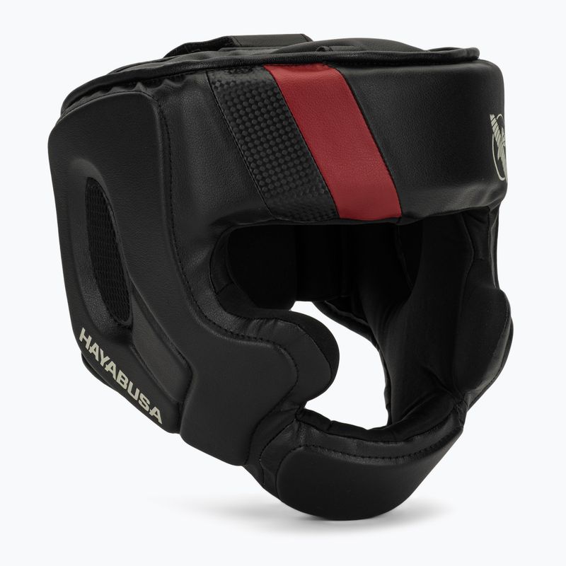 Hayabusa T3 Headgear cască de box negru / roșu