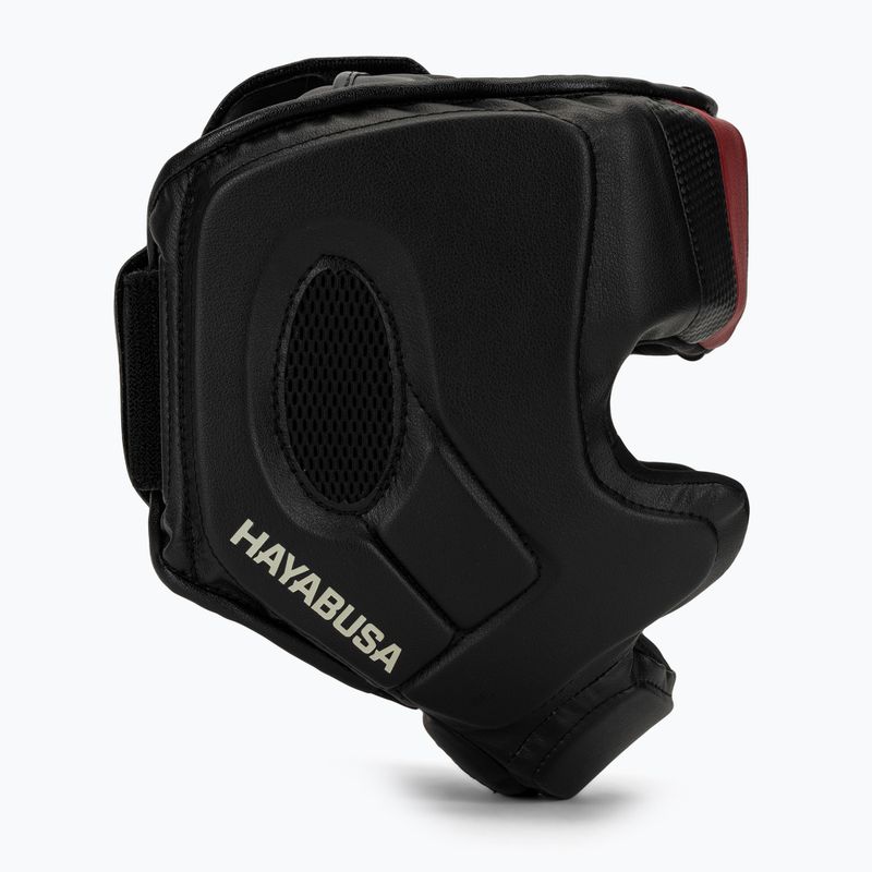 Hayabusa T3 Headgear cască de box negru / roșu 2