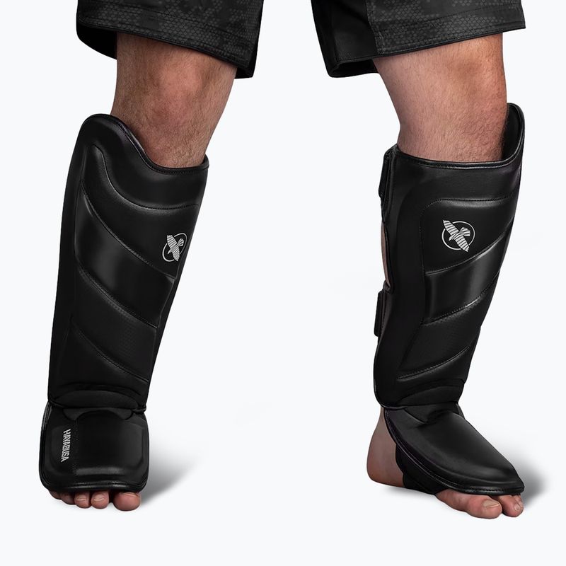 Hayabusa T3 Striking Shin Guards tibie și picior protectori negru 3