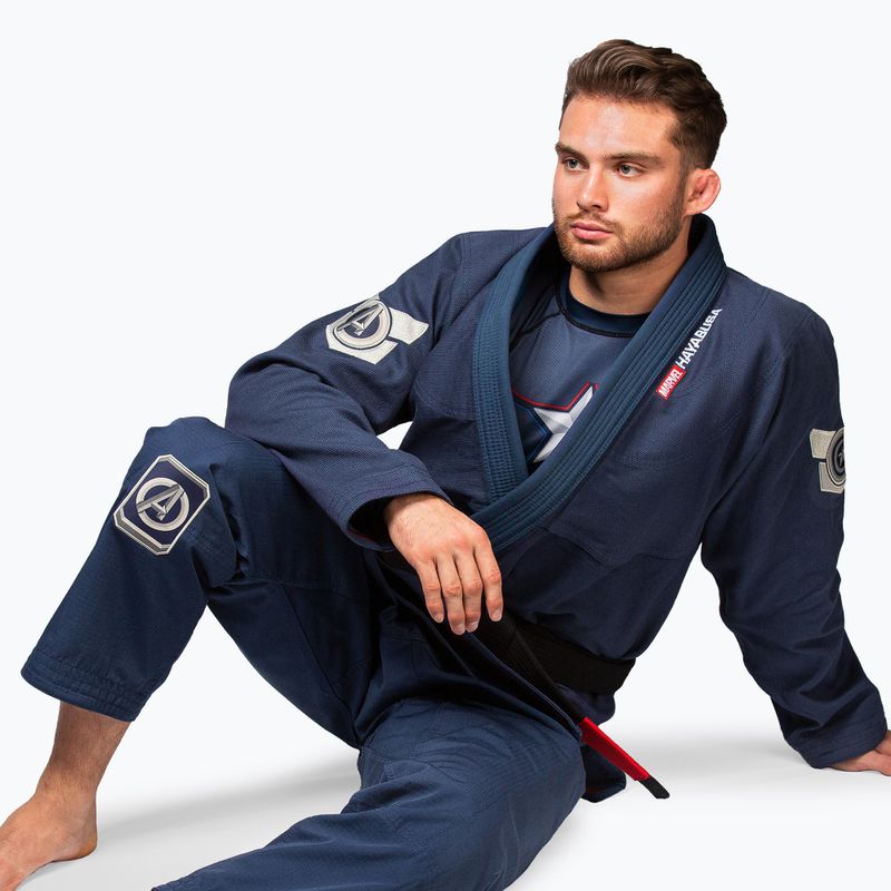 GI de jiu-jitsu brazilian Hayabusa Marvel's Captain America blue 3