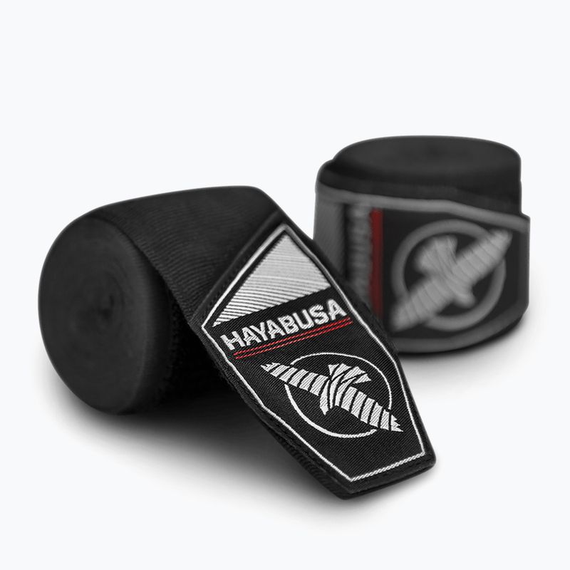 Bandaje de box Hayabusa Perfect Stretch Youth Hand Wraps 305 cm black