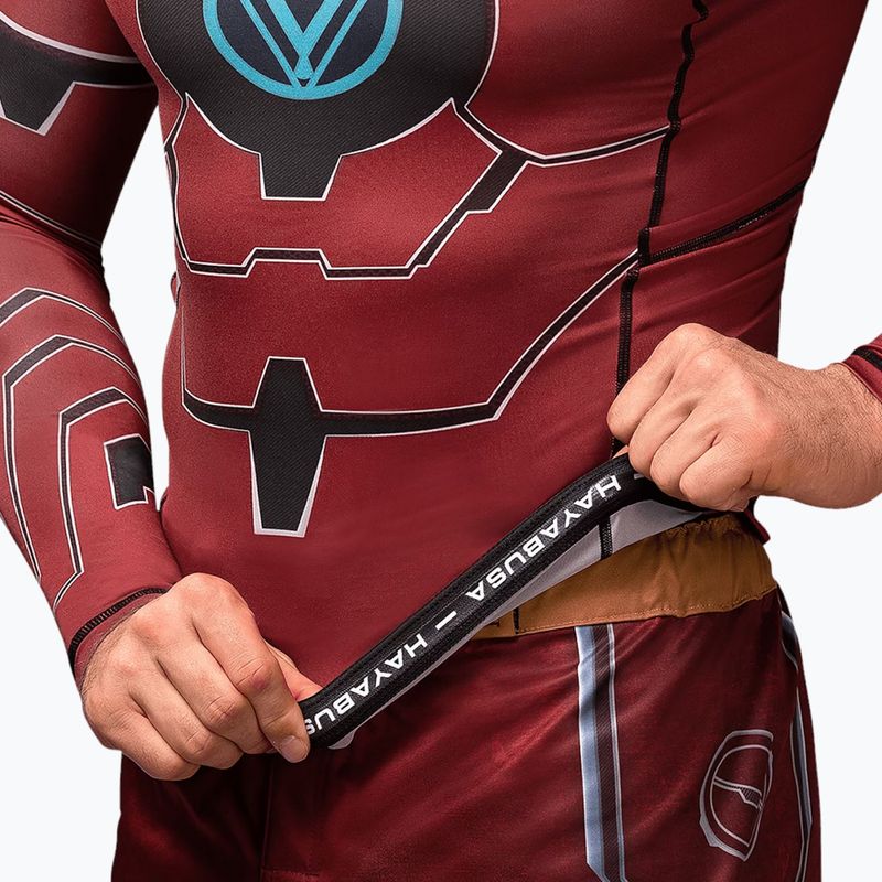 Rashguard longsleeve pentru bărbați Hayabusa Marvel's Iron Man red 5